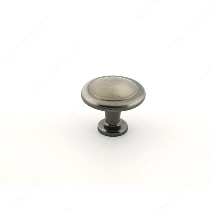 Traditional Metal Knob - 878A, Finish Brushed Pewter PRO-PACK 5