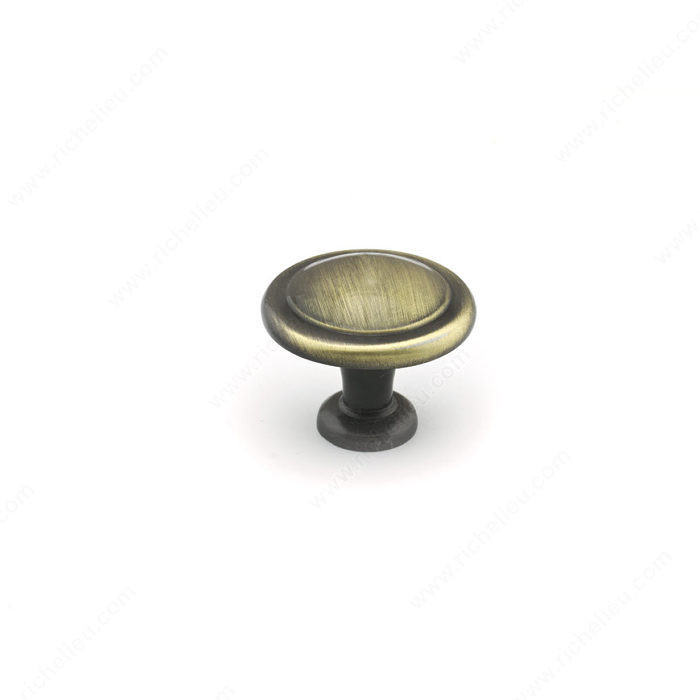 Traditional Metal Knob - 878A, Finish Antique English PRO-PACK 5