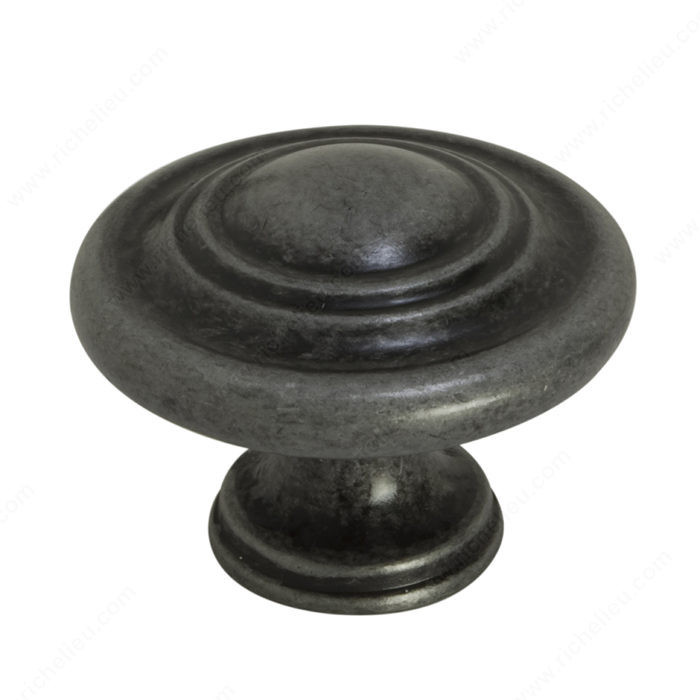 Traditional Metal Knob - 880B, Finish Pewter PRO-PACK 2
