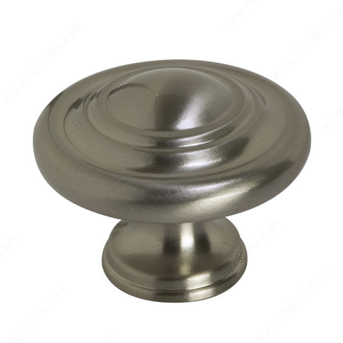Traditional Metal Knob - 880B, Finish Brushed Nickel PRO-PACK 2