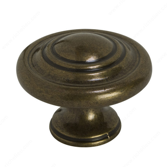Traditional Metal Knob - 880B, Finish Antique English PRO-PACK 2