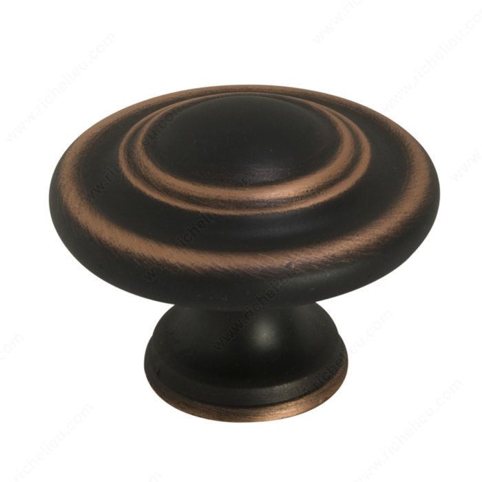 Traditional Metal Knob - 880B, Finish Brushed Oil-Rubbed Bronze PRO-PACK 2