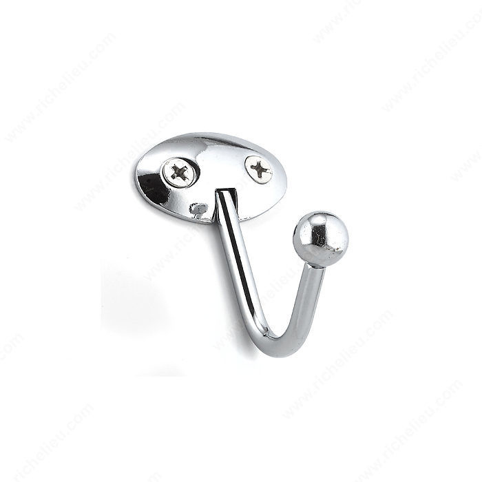 Utility Metal Hook - 892, Packs of 2, Finish Chrome