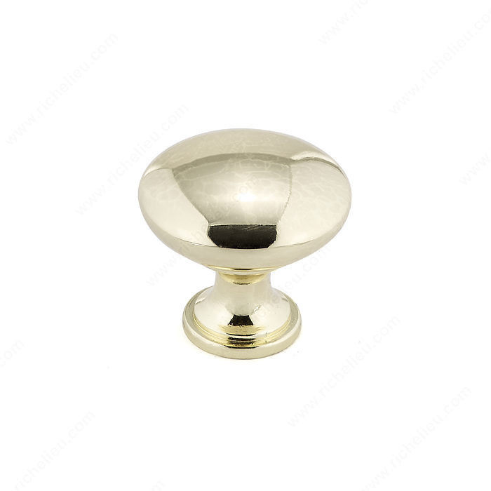 Contemporary Metal Knob - 9041, Finish Brass, Screw/Nail 8/32 (Included) PRO-PACK 5