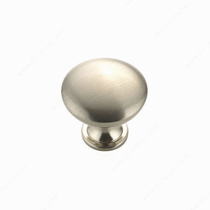 Contemporary Metal Knob - 9041, Finish Brushed Nickel, Screw/Nail 8/32 (Included) PRO-PACK 5