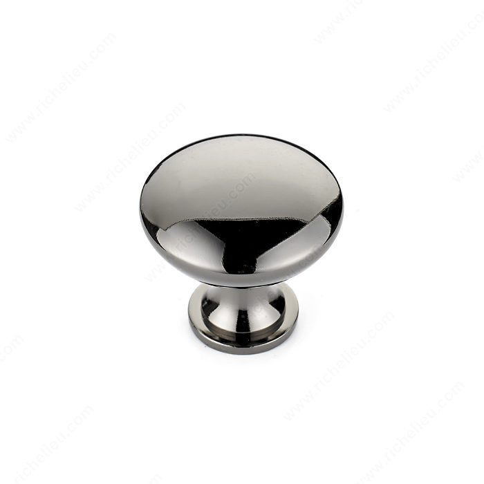Contemporary Metal Knob - 9041, Finish Black Nickel, Screw/Nail 8/32 (Included) PRO-PACK 5