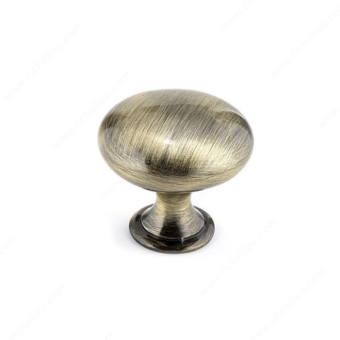 Contemporary Metal Knob - 9041, Finish Antique English, Screw/Nail 8/32 (Included) PRO-PACK 5