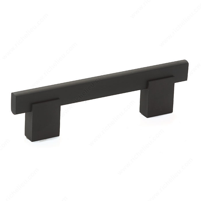 Contemporary Metal and Aluminum Pull - 905, Center to Center 96 mm, Finish Matte Black, Length - Overall Dimensions 128 mm PRO-PACK 2