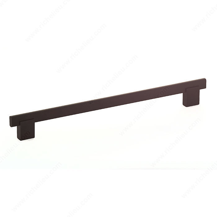 Contemporary Metal and Aluminum Pull - 905, Center to Center 256 mm, Finish Matte Black, Length - Overall Dimensions 288 mm
