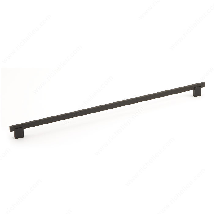 Contemporary Metal and Aluminum Pull - 905, Center to Center 480 mm, Finish Matte Black, Length - Overall Dimensions 512 mm