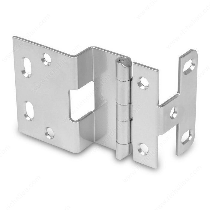 3/4 Overlay Institutional Hinge - Series 370, Finish Satin Chrome, Door Thickness 3/4 in