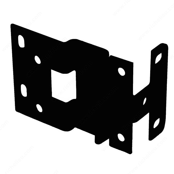 3/4 Overlay Institutional Hinge, Finish Black