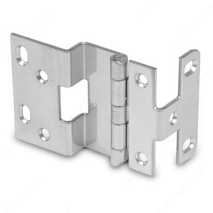 5/8 Overlay Institutional Hinge, Finish Satin Chrome