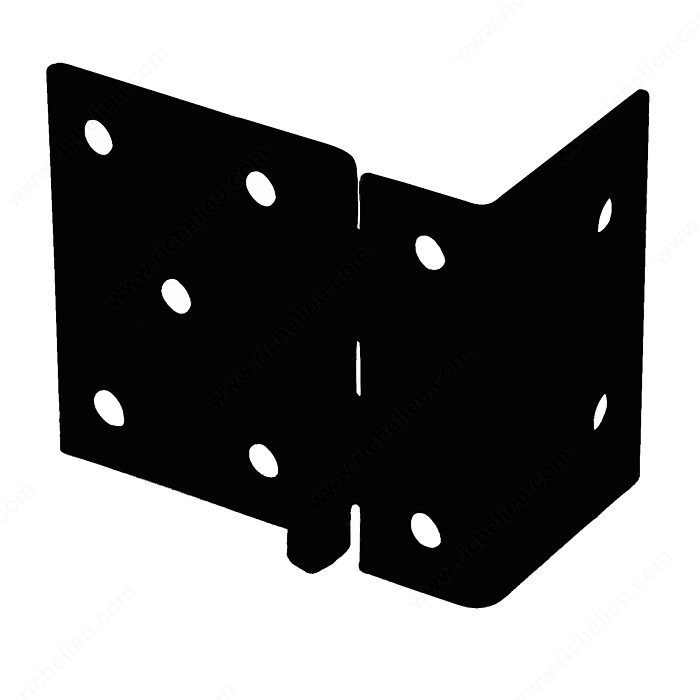 3/4 Flush Institutional Hinge, Finish Black