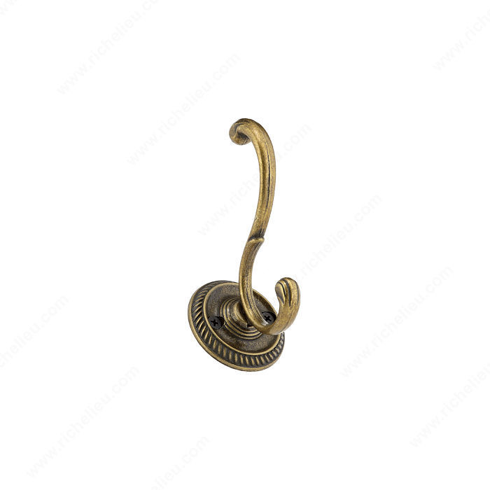 Classic Brass Hook - 3021, Finish Antique Brass, Our Divisions Richelieu