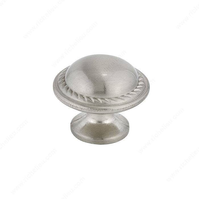 Traditional Metal Knob - 9283, Finish Brushed Nickel PRO-PACK 2