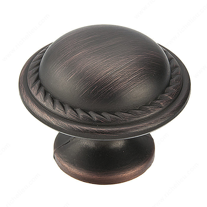 Traditional Metal Knob - 9283, Finish Brushed Oil-Rubbed Bronze PRO-PACK 2