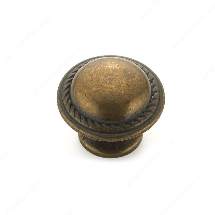 Traditional Metal Knob - 9283, Finish Regency Brass PRO-PACK 2