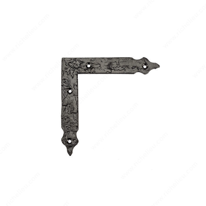 Traditional Decorative Corner Bracket for Barn Door - 9544, Length - Overall Dimensions 125 mm, Projection - Overall Dimensions 3.2 mm, Width - Overall Dimensions 125 mm PRO-PACK 2