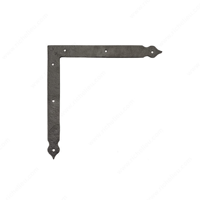 Traditional Decorative Corner Bracket for Barn Door - 9544, Length - Overall Dimensions 198 mm, Projection - Overall Dimensions 6.5 mm, Width - Overall Dimensions 198 mm