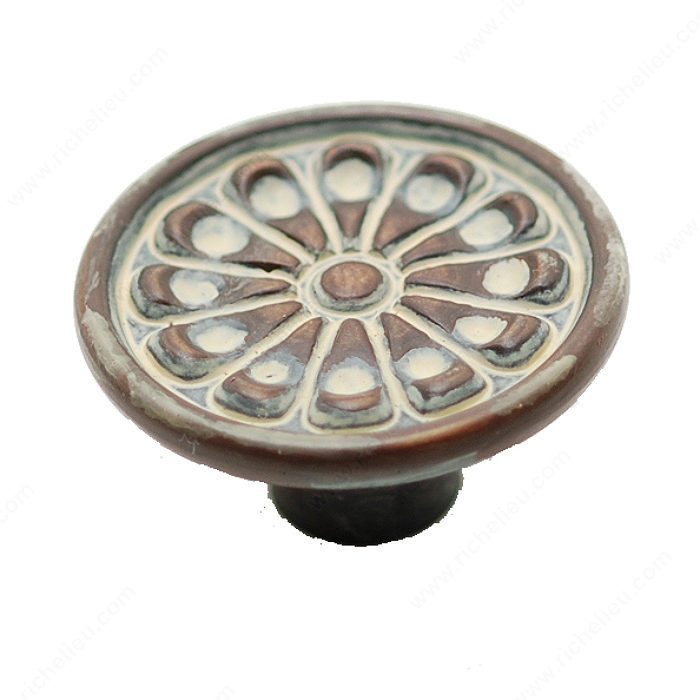 Traditional Metal Knob - 9614, Finish Butterscotch PRO-PACK 2