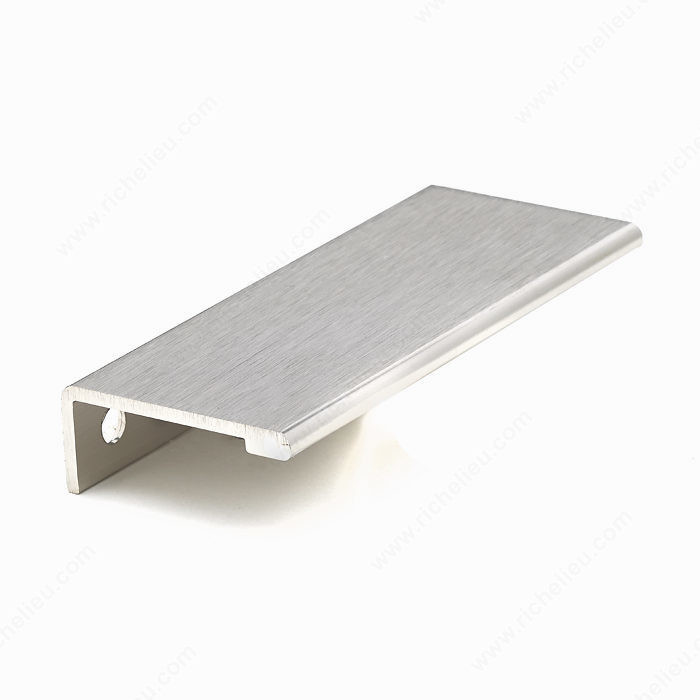 Contemporary Aluminum Edge Pull - 9898, Center to Center 80 mm, Finish Stainless Steel, Length - Overall Dimensions 100 mm PRO-PACK 2
