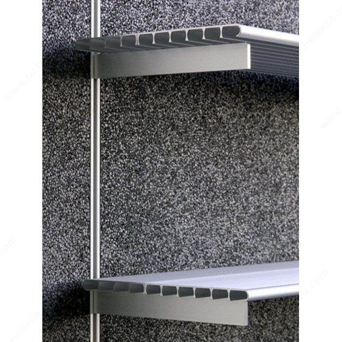Rakks Shelf Support Brackets, Length 10 in, Safe Working Load 75 lb, Rakks Style Shelf Support Brackets - 10", Useable Length 9 1/4 in