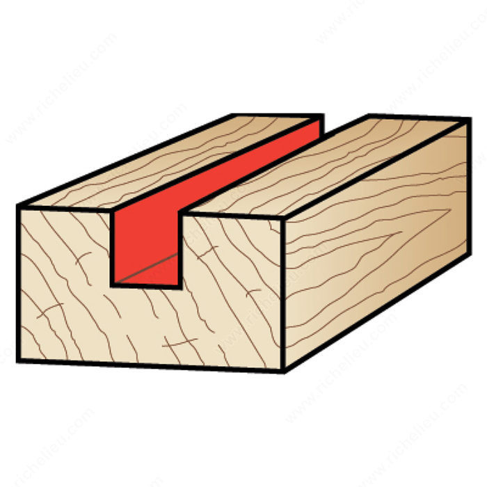 Straight Bits - Two Flutes, Plunge Cutting, Cutting Diameter 3/4 in, Cutting Length 3/4 in, Overall Length (E) 2 in