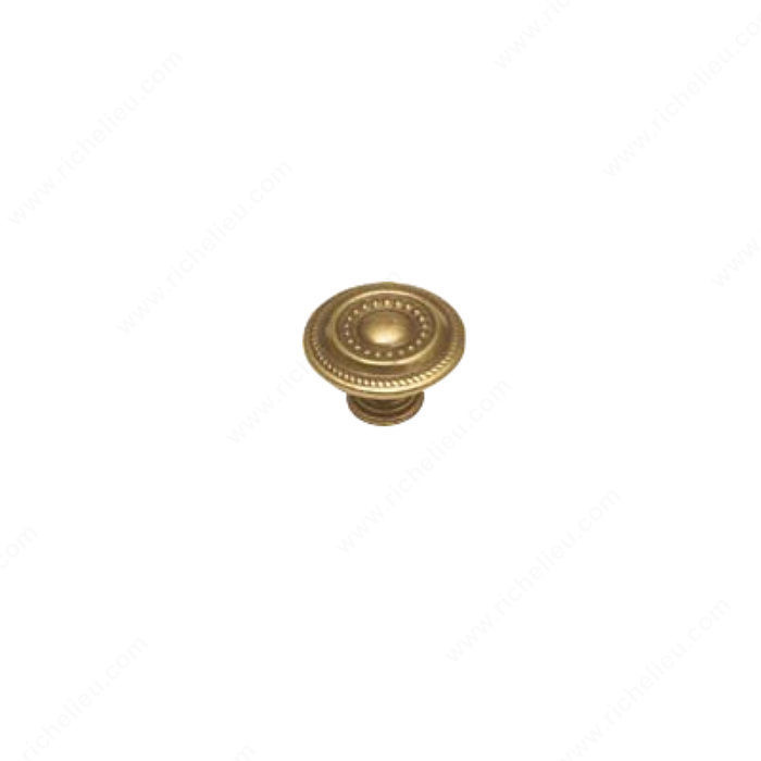 Lancaster Antique Brass Knob - 1-1/4,PRO-PACK 2