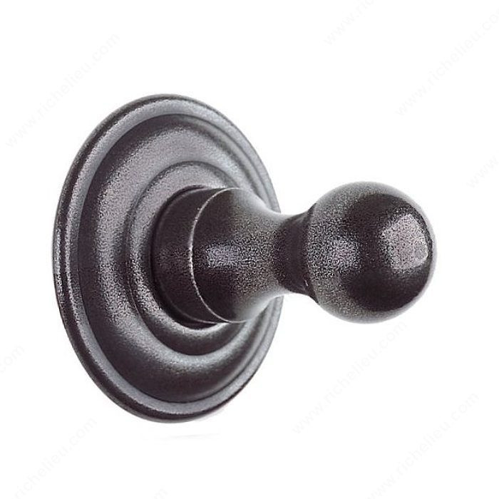 Champagne Series Hook, Finish Satin Steel, Projection - Overall Dimensions 2 3/8 in, Width - Overall Dimensions 4 in, Height 3 5/8 in
