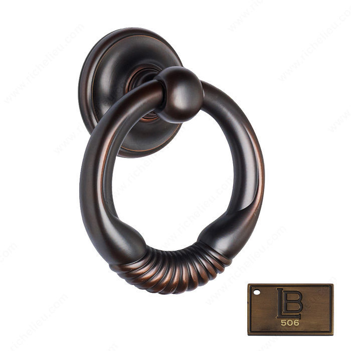 Door Knocker - California, Finish Brushed Antique Brass