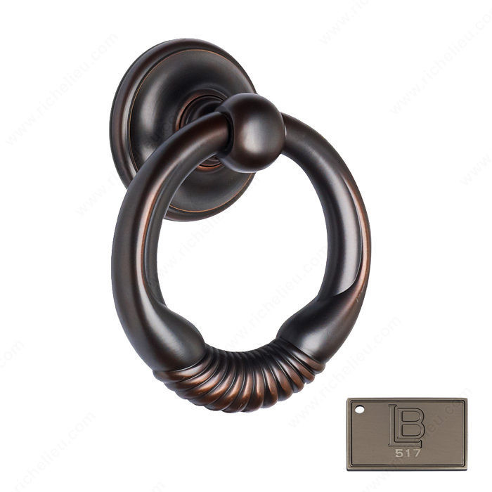 Door Knocker - California, Finish Brushed Antique Nickel