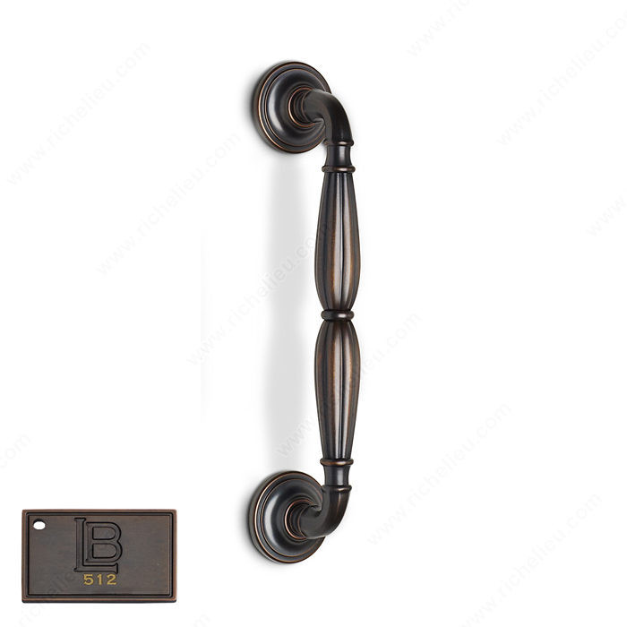Door Pull P5 - California, Finish Brushed Oil-Rubbed Bronze