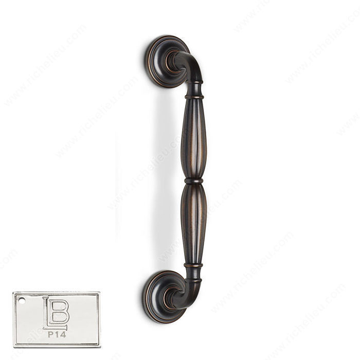 Door Pull P5 - California, Finish PVD Polished Nickel