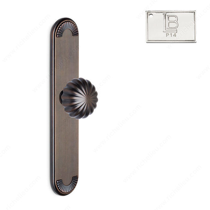 Escutcheon Full Dummy Set, Knob K5 - California, Finish PVD Polished Nickel
