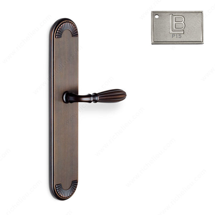 Right Escutcheon Full Dummy Set, Lever L5 - California, Finish PVD Brushed Nickel