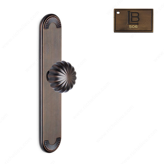 Escutcheon Passage Set, Knob K5, 2.75 - California, Finish Brushed Antique Brass