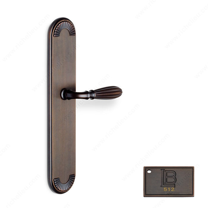 Right Escutcheon Passage Set, Lever L5, 2.38 - California, Finish Brushed Oil-Rubbed Bronze