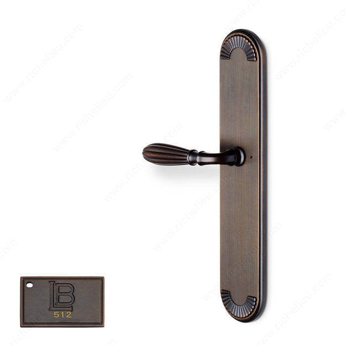 Left Escutcheon Privacy Set, Lever L5, 2.38 - California, Finish Brushed Oil-Rubbed Bronze