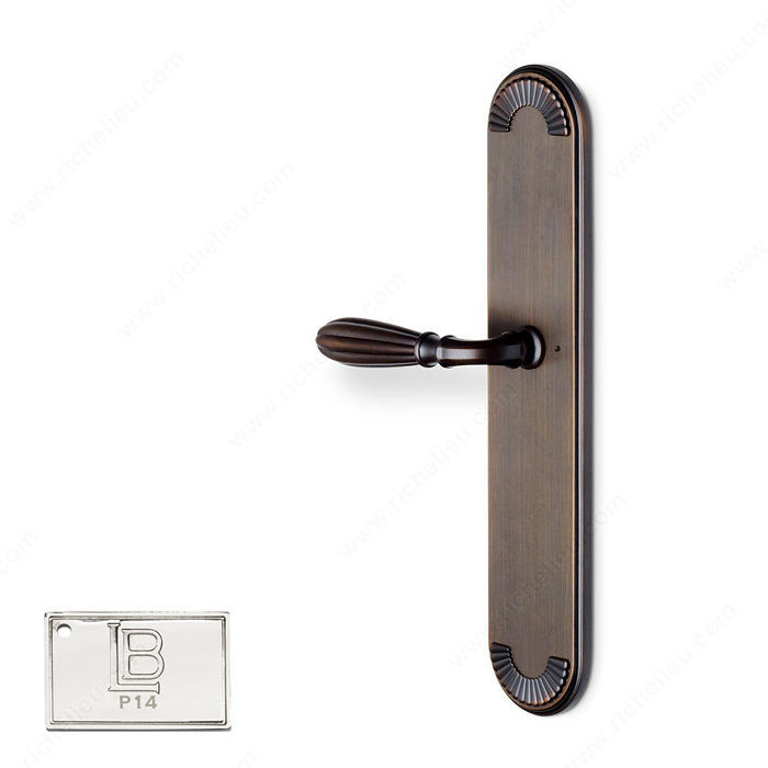 Left Escutcheon Privacy Set, Lever L5, 2.38 - California, Finish PVD Polished Nickel