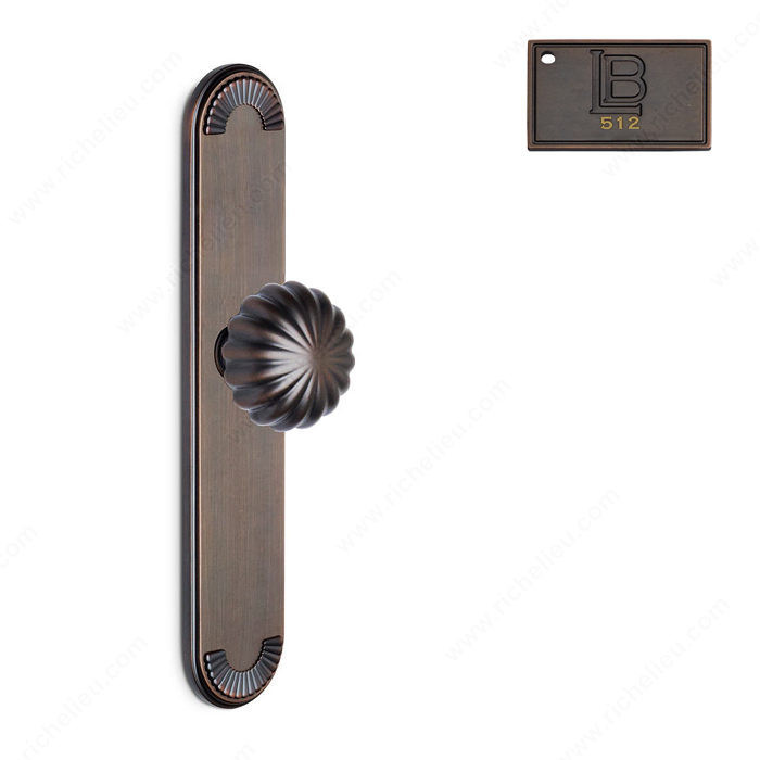 Right Escutcheon Privacy Set, Knob K5, 2.38 - California, Finish Brushed Oil-Rubbed Bronze