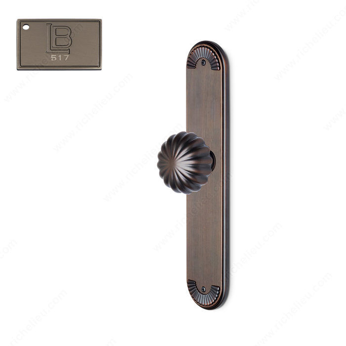 Left Escutcheon Single Dummy Set, Lever L5 - California, Finish Brushed Antique Nickel