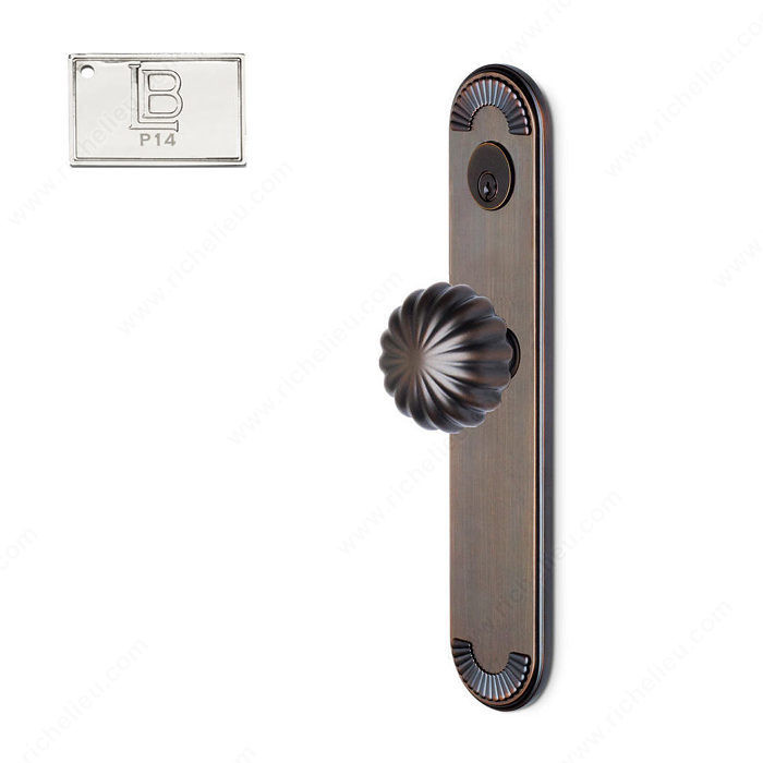Left Mortise Escutcheon Entry, Knob K5/K5, 2.50 - California, Finish PVD Polished Nickel