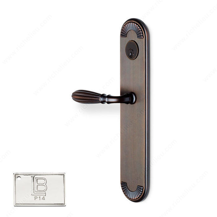 Left Mortise Escutcheon Entry, Lever L5/L5, 2.50 - California, Finish PVD Polished Nickel