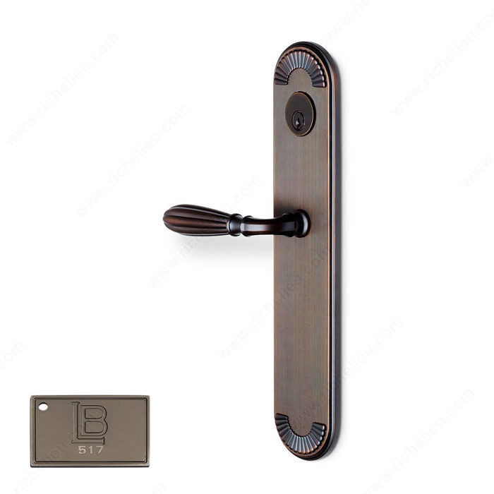 Left Mortise Escutcheon Entry, Lever L5/L5, 2.75 - California, Finish Brushed Antique Nickel
