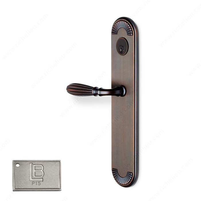 Left Hand Reverse Mortise Escutcheon Entry, Lever L5/L5, 2.75 - California, Finish PVD Brushed Nickel