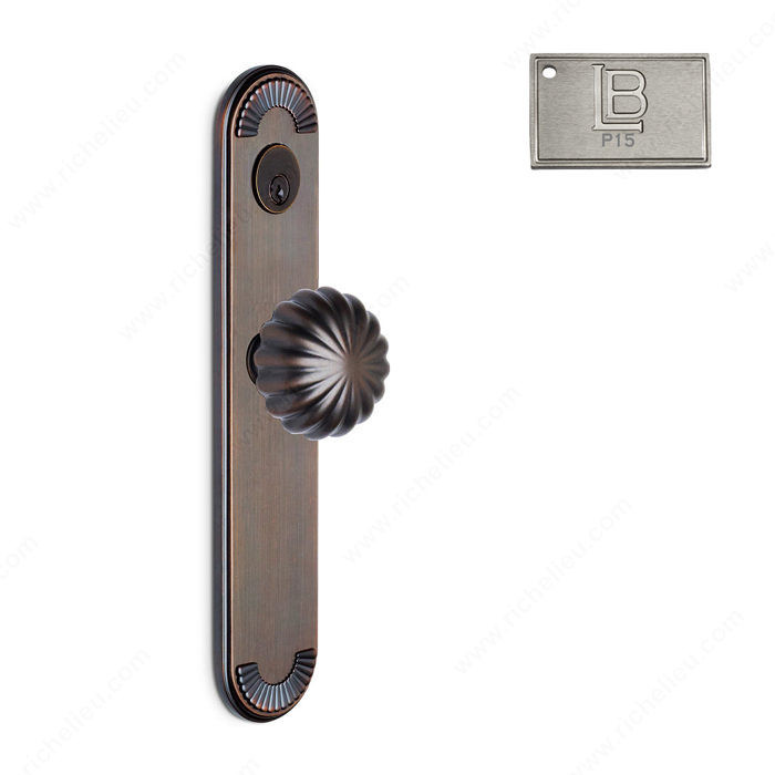 Right Mortise Escutcheon Entry, Knob K5/K5, 2.50 - California, Finish PVD Brushed Nickel