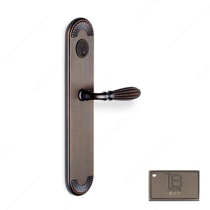Right Mortise Escutcheon Entry, Lever L5/L5, 2.50 - California, Finish Brushed Antique Nickel