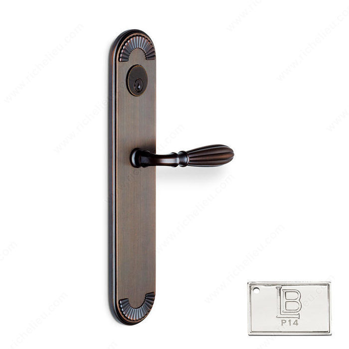 Right Mortise Escutcheon Entry, Lever L5/L5, 2.50 - California, Finish PVD Polished Nickel