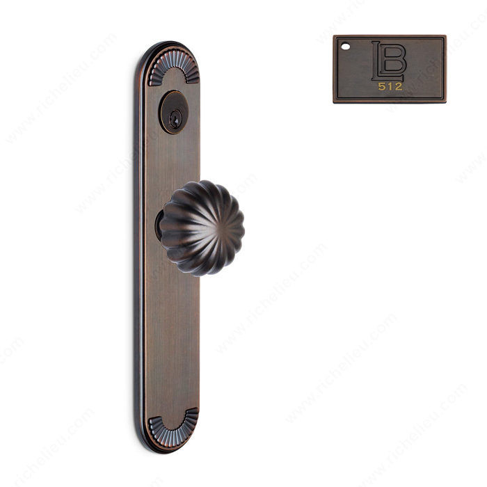 Right Mortise Escutcheon Entry, Knob K5/K5, 2.75 - California, Finish Brushed Oil-Rubbed Bronze